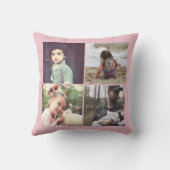 Coussin Collage monogrammaire de la filature rose (Verso)