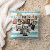 Coussin Collage Multi Photo en Forme de Coeur Famille Mign (Couverture)