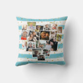 Coussin Collage Multi Photo en Forme de Coeur Famille Mign (Verso)