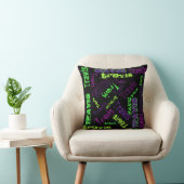 Coussin Collage nommé pourpre violet vert au néon de (Chaise)