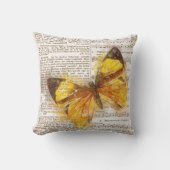 Coussin Collage Papillon Jaune (Recto)