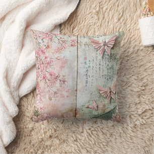 Coussin Collage Papillon Sakura Vintage