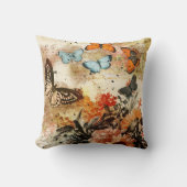 Coussin Collage papillon vintage (Recto)