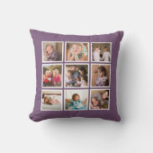 Coussin Collage photo avec couleur de fond modifiable pers (Recto)