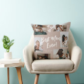 Coussin Collage photo de 6 typographie de script Maman Ros (Chaise)