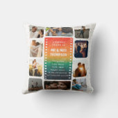 Coussin Collage photo de coucher de soleil M. et Mme 70e a (Verso)