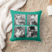 Coussin Collage photo Instagram avec 4 photos - émeraude (Couverture)