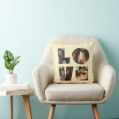 Coussin Collage photo LOVE I Valentines Day (Chaise)