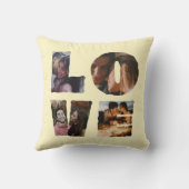 Coussin Collage photo LOVE I Valentines Day (Verso)