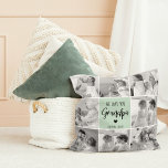 Coussin Collage Photo Meilleur Grand-Père Ever Pastel Mint<br><div class="desc">Cette belle photo de collage est la façon parfaite d'express votre amour pour votre grand-père. Doté du message chaleureux "We love you grand-pa" en lettres élégantes contre un arrière - plan de menthe pastel apaisant, ce morceau reflète la chaleur et l'affection que vous ressentez pour votre grand-père. Le design de...</div>