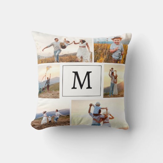 Coussin Collage Photo Moderne (Recto)
