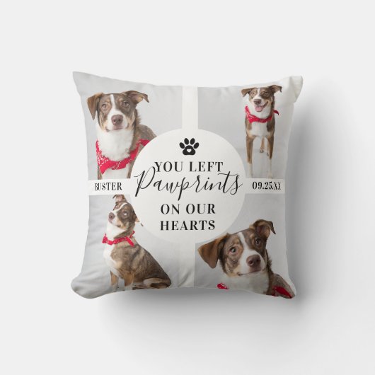 Coussin Collage photo moderne 4 | Chien/Chat Perdu d'Anima (Recto)