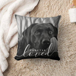 Coussin Collage photo monogrammé Mémorial animal de compag