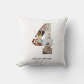 Coussin Collage photo n°4 noir et blanc (Recto)