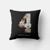 Coussin Collage photo noir et blanc numéro 4 (Verso)