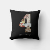Coussin Collage photo noir et blanc numéro 4 (Recto)