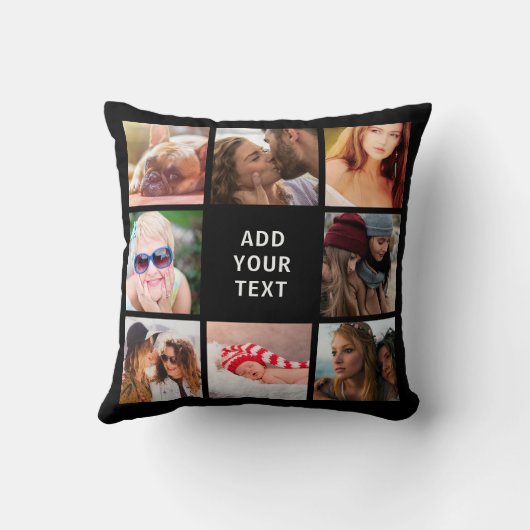 Coussin Collage photo personnalisé 16 (Verso)