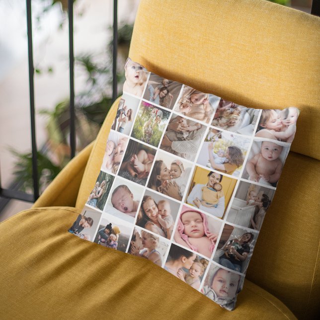 Coussin Collage photo personnalisé 25 (Créateur téléchargé)