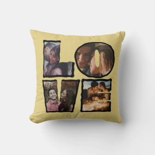 Coussin Collage photo personnalisé AMOUR I Saint-Valentin