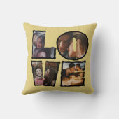 Coussin Collage photo personnalisé AMOUR |  Saint-Valentin (Verso)