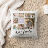 Coussin Collage photo personnalisé avec monogramme de notr (Couverture)