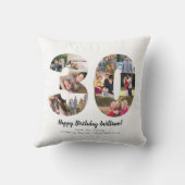 Coussin Collage photo personnalisé de 30 numéros moderne C (Verso)