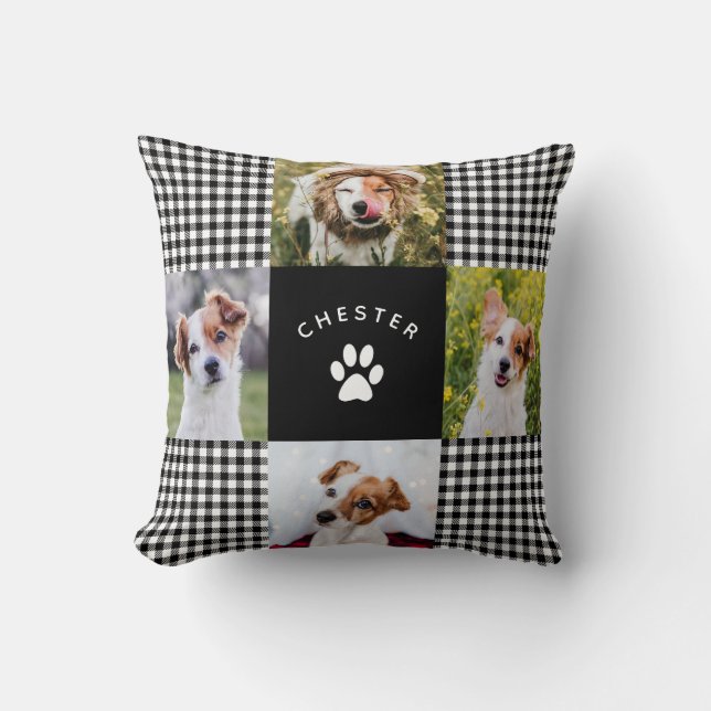 Coussin Collage photo pour animaux de compagnie moderne Vi (Recto)