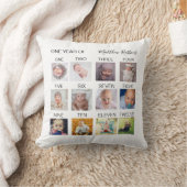 Coussin Collage photo pour bébé de première année (Couverture)
