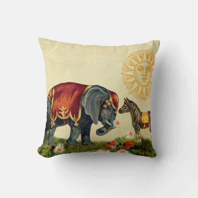 Coussin Collage vintage de Valentine d'amour (Recto)