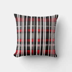 Coussin Collection Abstraite de plaid rouge