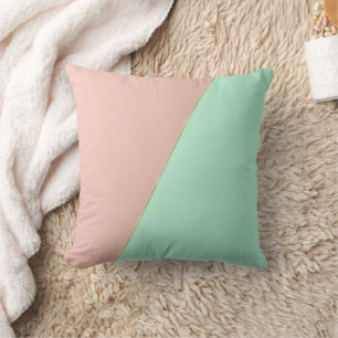 Coussin Collection Abstraite Tendance Rose Pâle Menthe