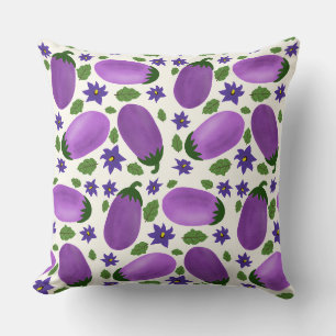 Coussin Collection Blush & Bloom Aubergine – Lueur d'Ivoir