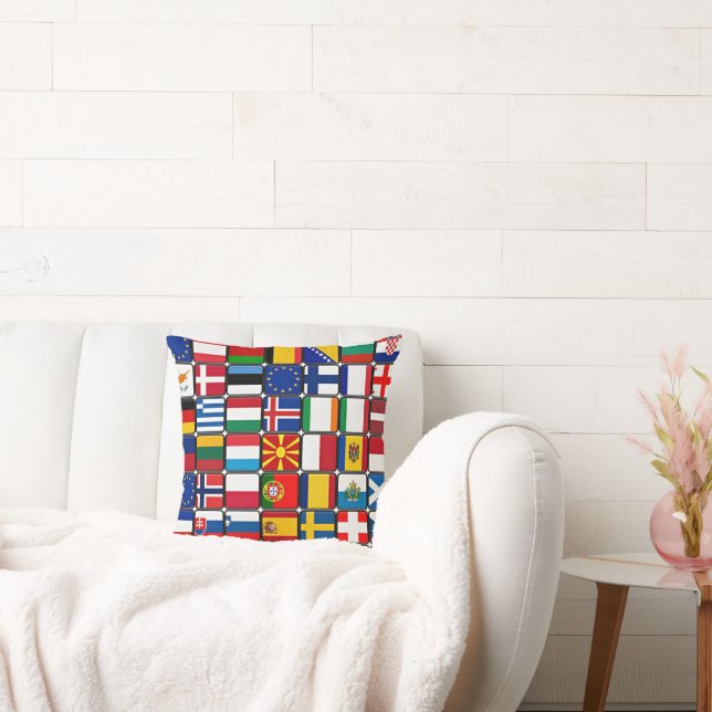 Coussin Collection colorée de drapeaux mondiaux (Canapé)