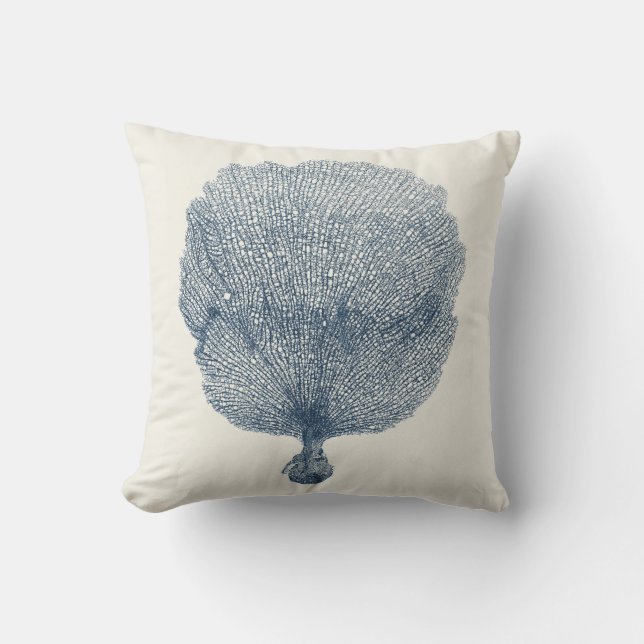 Coussin Collection côtière en Indigo VI (Recto)