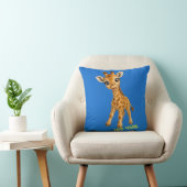 Coussin Collection de bébé girafe actif mignon bleu (Chaise)