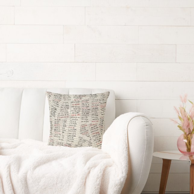 Coussin Collection de cartes de bibliothèque ancienne (Canapé)