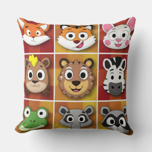 Coussin Collection de jolis animaux pour les enfants et le