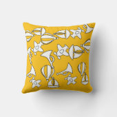 Coussin Collection de jouets Enfants Trim Jaune (Verso)