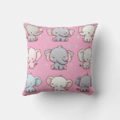 Coussin Collection de motifs d'éléphants adorables pour un (Verso)