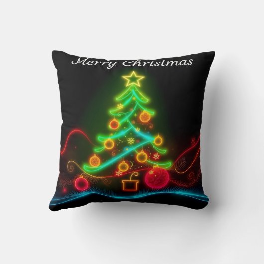 Coussin Collection de Noël moderne Neon (Verso)