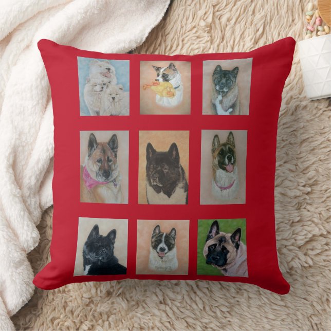 Coussin collection de photos de akita dogs (Couverture)
