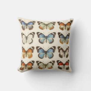 Coussin Collection de spécimens de papillons vintage