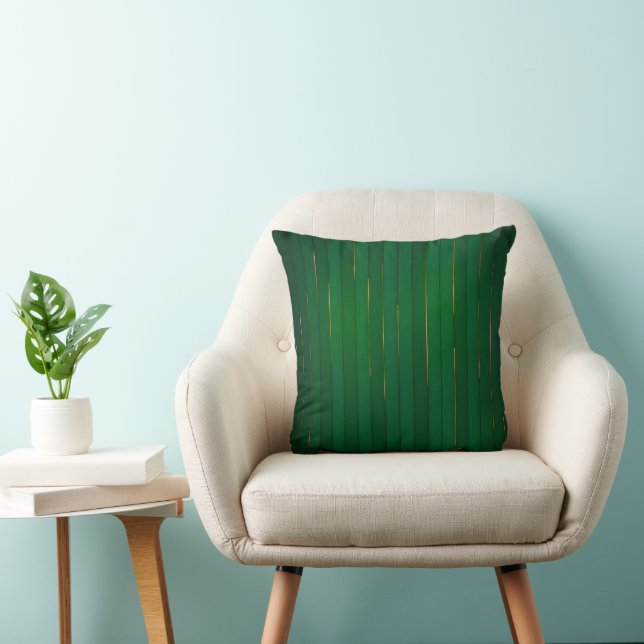 Coussin Collection de Texture Vert Or tendance de luxe (Chaise)