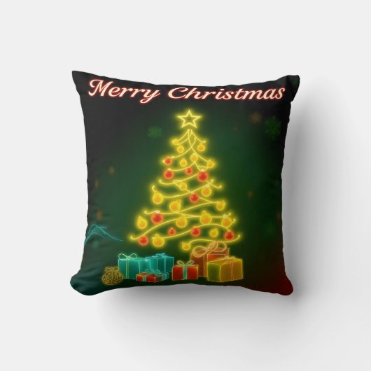 Coussin Collection de vacances néon tendance de Noël (Recto)