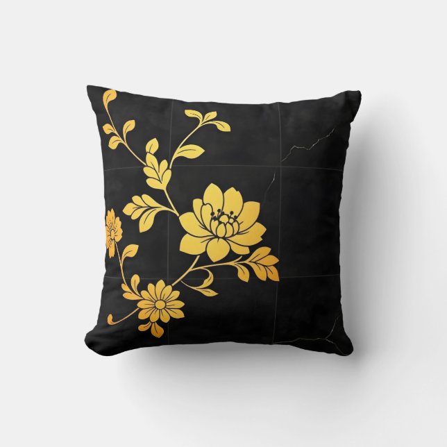 Coussin Collection florale tendance luxe élégant (Recto)