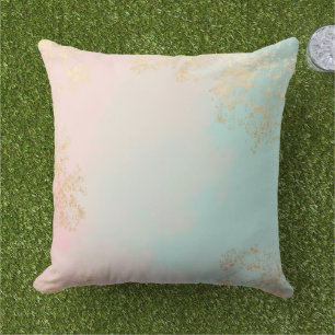 Coussin Collection Luxe Moderne Rose Pâle Menthe Douce Or