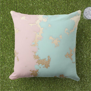 Coussin Collection Luxe Rose Pâle Menthe Or Populaire