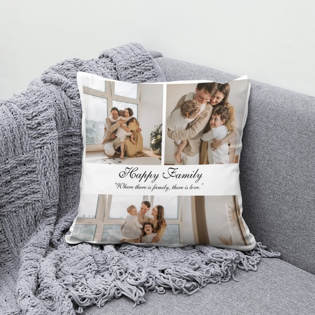 Coussin Collection moderne Customisée Happy Family (Créateur téléchargé)