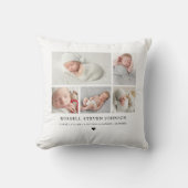 Coussin Collection photo de Keepsaké moderne Statistiques  (Recto)