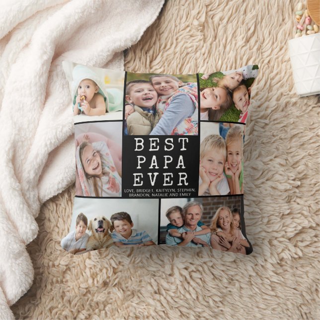 Coussin Collection photo moderne BEST PAPA EVER 7 (Couverture)